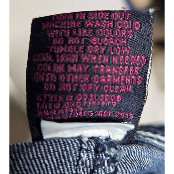 Paper Denim &amp; Cloth Girls' Jeans Size 7 Dark Wash‎ with Rhinestone Pocket - Picture 6 of 16